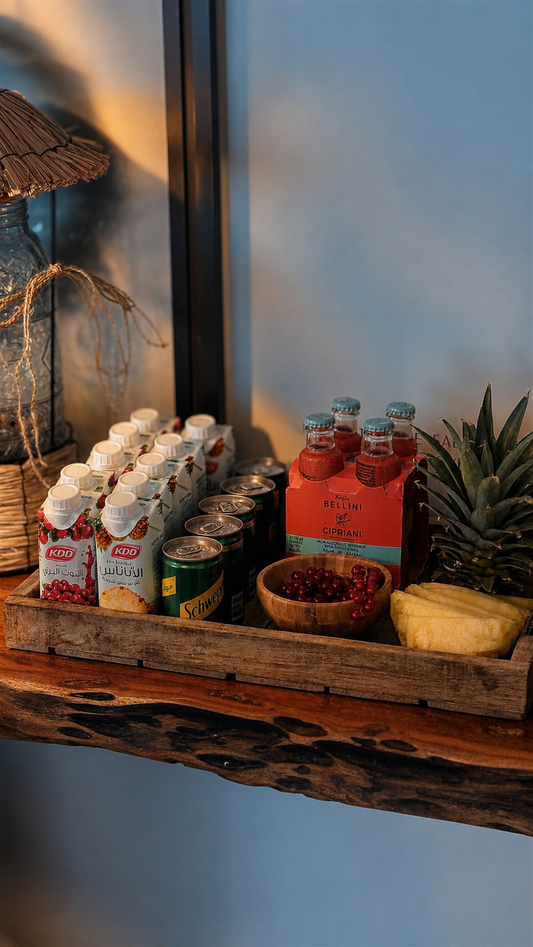 Welcome refreshments at SALT Chalet